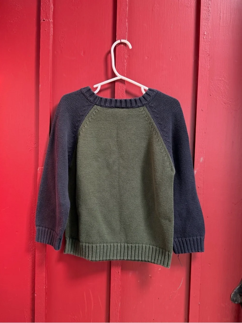 Gymboree Guitar Green & Navy Knit Sweater Top
